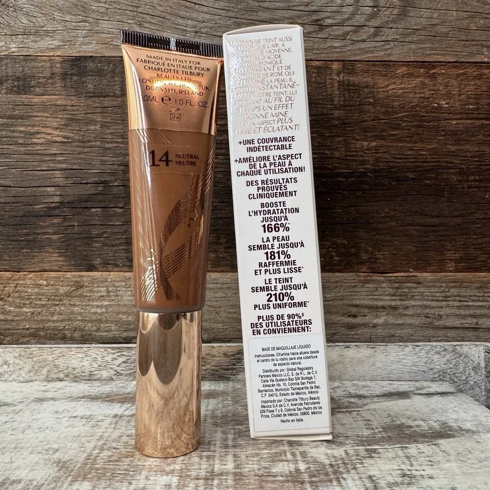 Charlotte Tilbury Beautiful Skin Foundation | 14 Neutral | Full Size: 1 oz | NIB